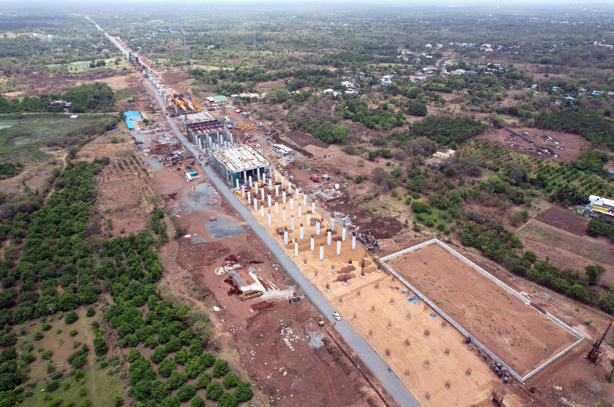 નવસારી જિલ્લામાં ફુલ સ્પાન કાસ્ટિંગ યાર્ડ, ઓક્ટોબર 2022
